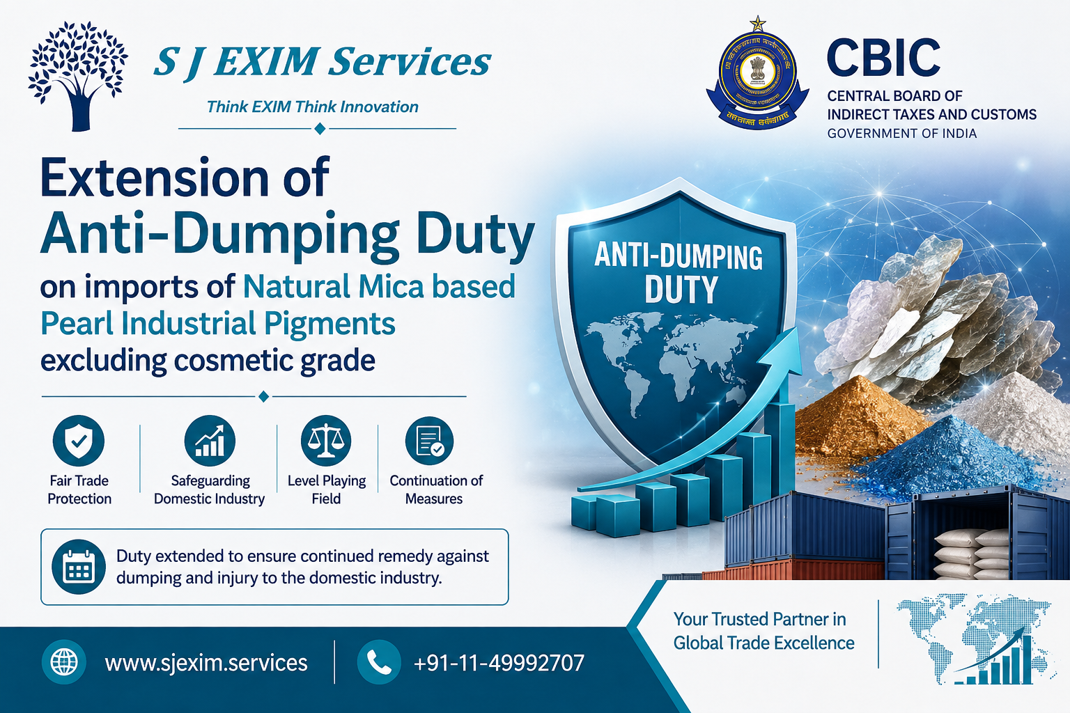 Extension of Anti-Dumping DutyΒ on imports of Natural Mica based Pearl Industrial Pigments excluding cosmetic grade