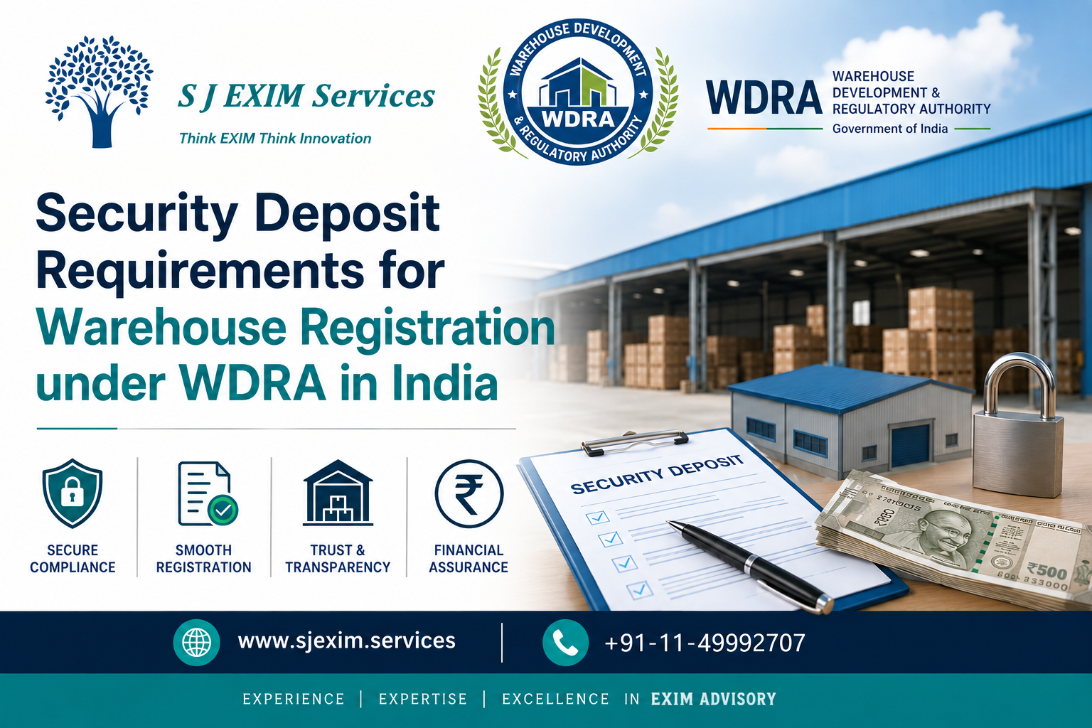 Security Deposit Requirements for Warehouse Registration under WDRA in India