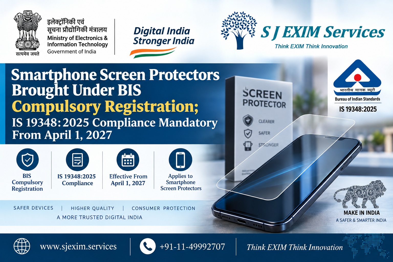 Smartphone Screen Protectors Brought Under BIS Compulsory Registration; IS 19348:2025 Compliance Mandatory From April 1, 2027