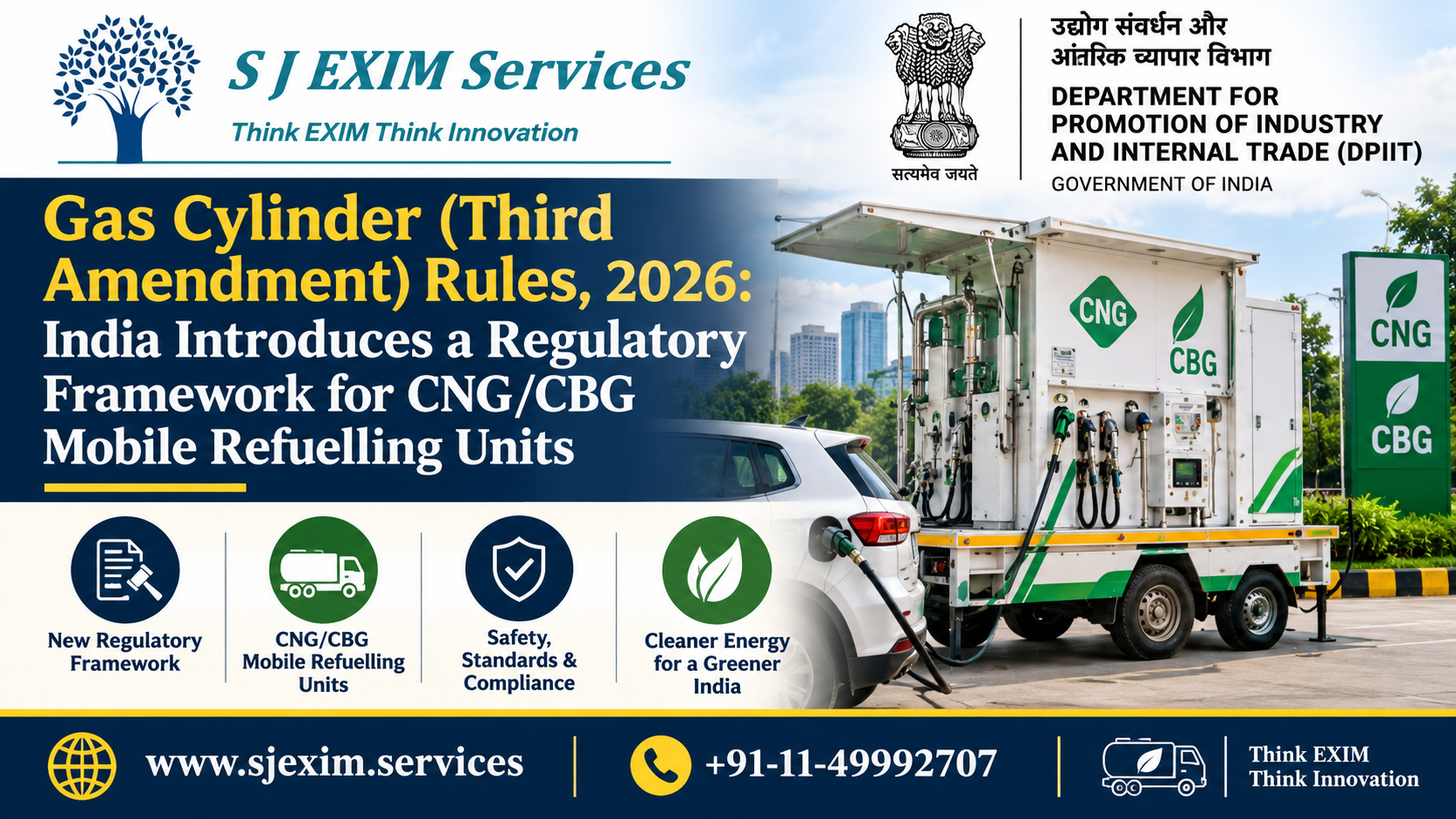 Gas Cylinder (Third Amendment) Rules, 2026: India Introduces a Regulatory Framework for CNG/CBG Mobile Refuelling Units